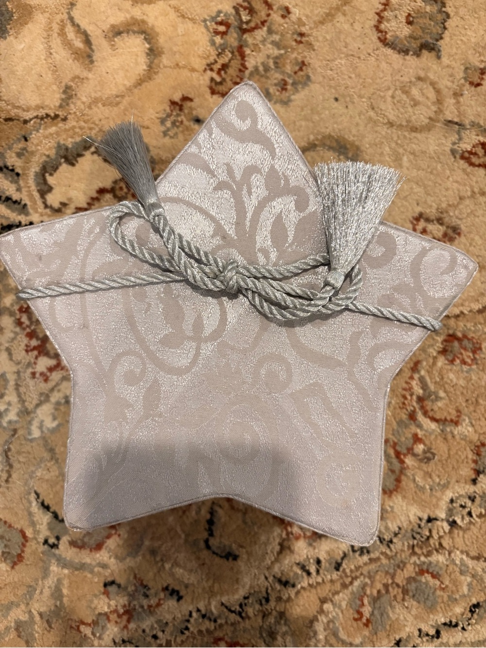 Decorative Star Accent Pillow in Light Silver - Home Accents